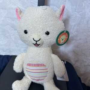 Skip Hop Cream and Pink Llama Plush Toy